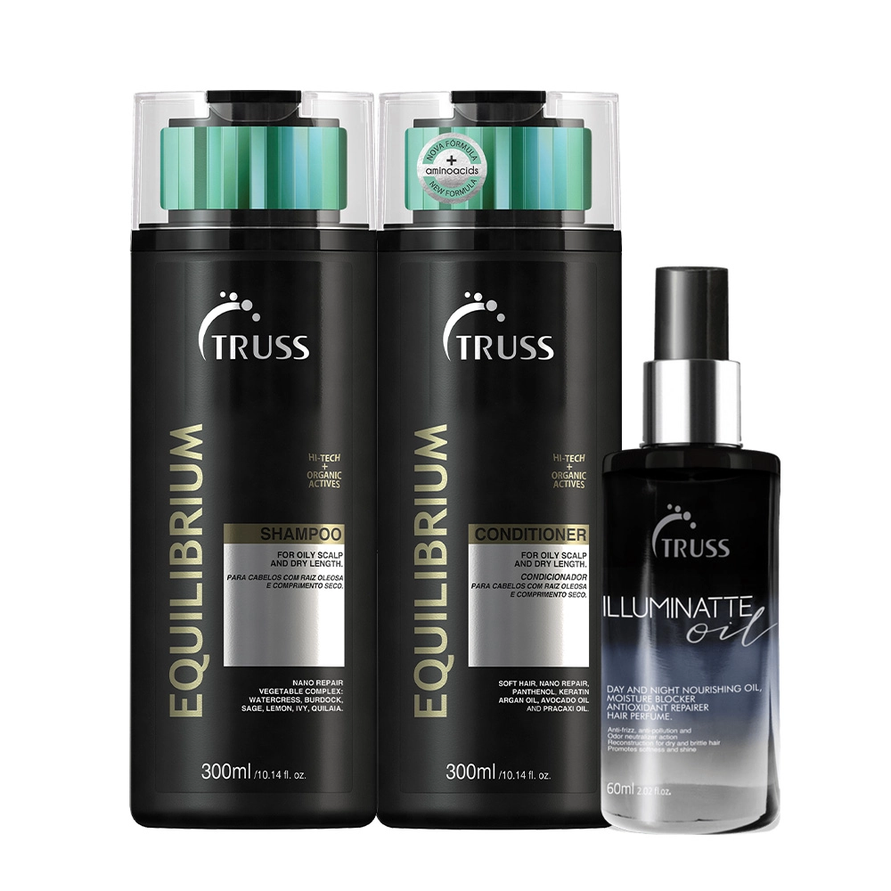 Kit Truss Illuminatte Oil Shampoo E Condicionador Equilibrium (3 Produtos)