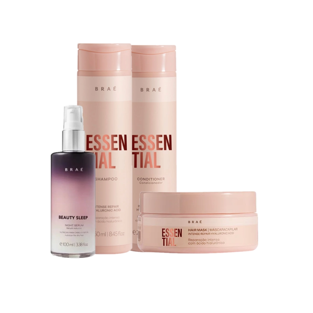 Kit Braé Essential Beauty Sleep - Máscara P (4 Produtos)