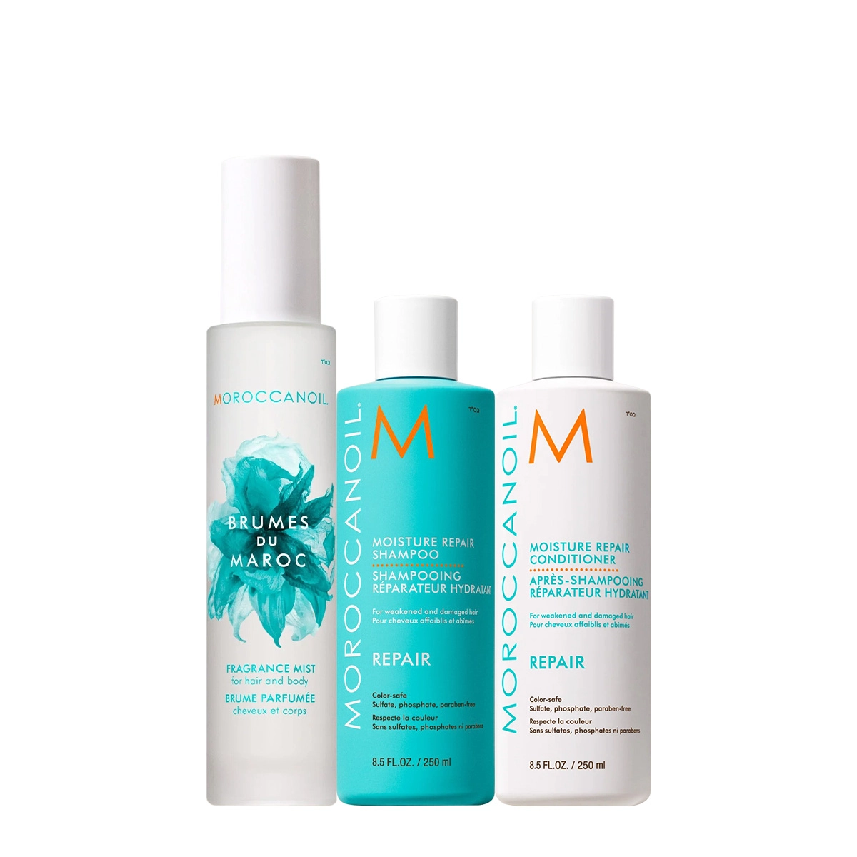 Kit_Moroccanoil_Reparador_De_Umidade_Shampoo_Condicionador_250ml_Bruma_Do_Marrocos_Evas_1 Produto Kit_Moroccanoil_Reparador_De_Umidade_Shampoo_Condicionador_250ml_Bruma_Do_Marrocos_Evas_1