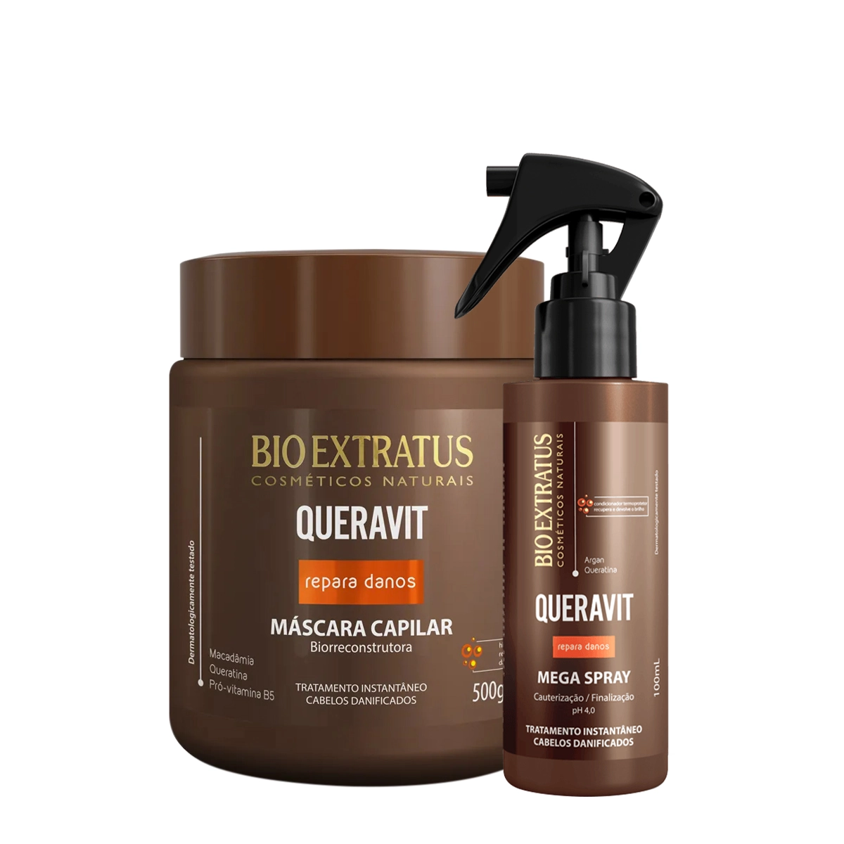 Kit Bio Extratus Queravit Spray E Máscara Biorreconstrutora (2 Produtos)