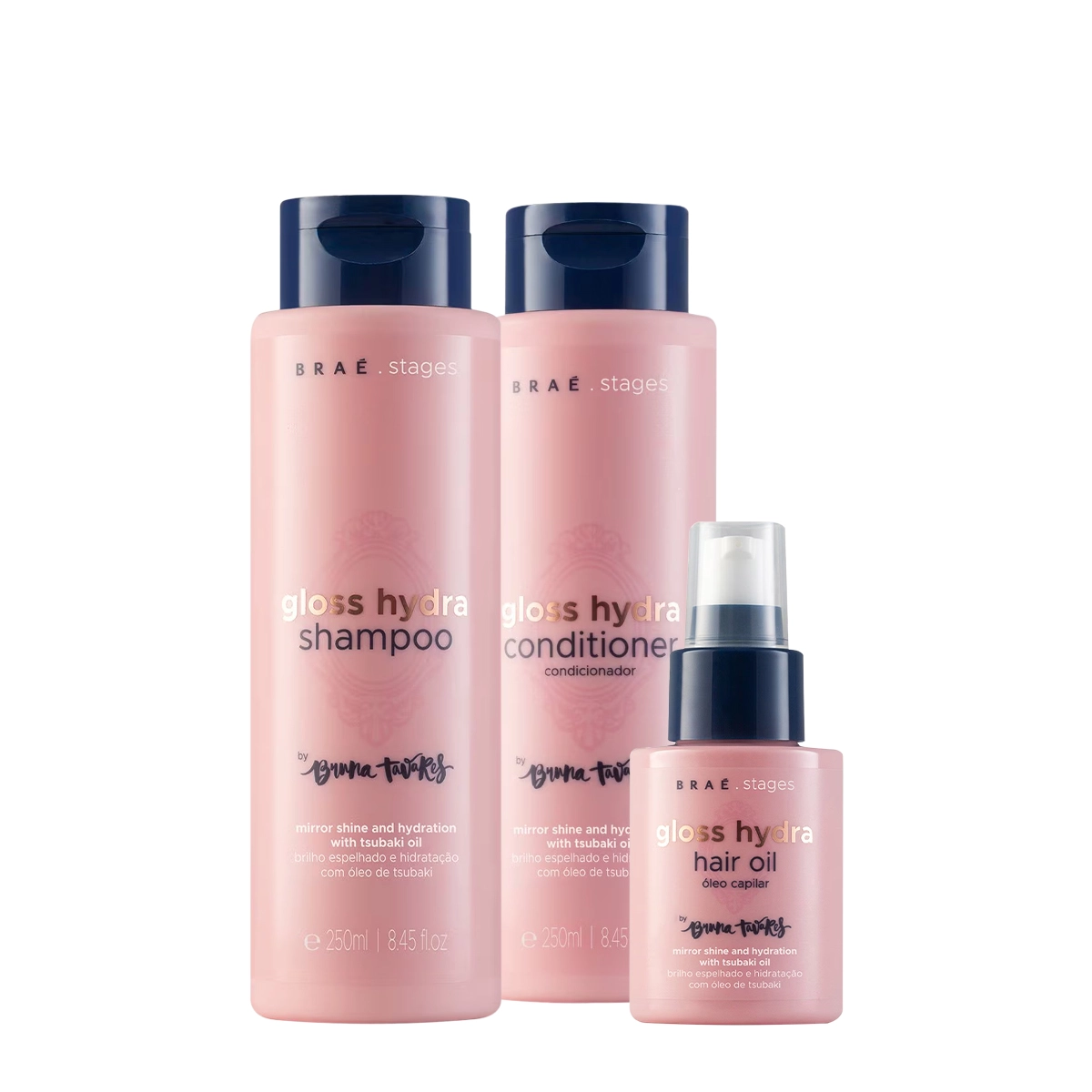 Kit Braé Stages By Bruna Tavares Gloss Hydra Duo Oil (3 Produtos)