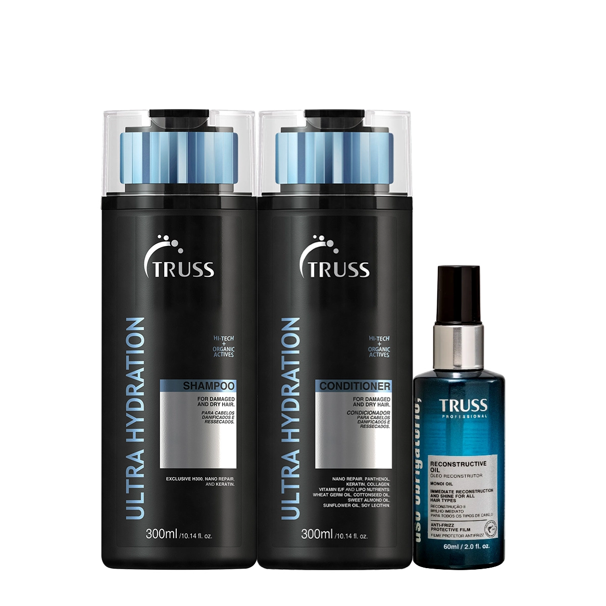 Kit Truss Ultra Hydration Uso Obrigatório Duo Óleo (3 Produtos)