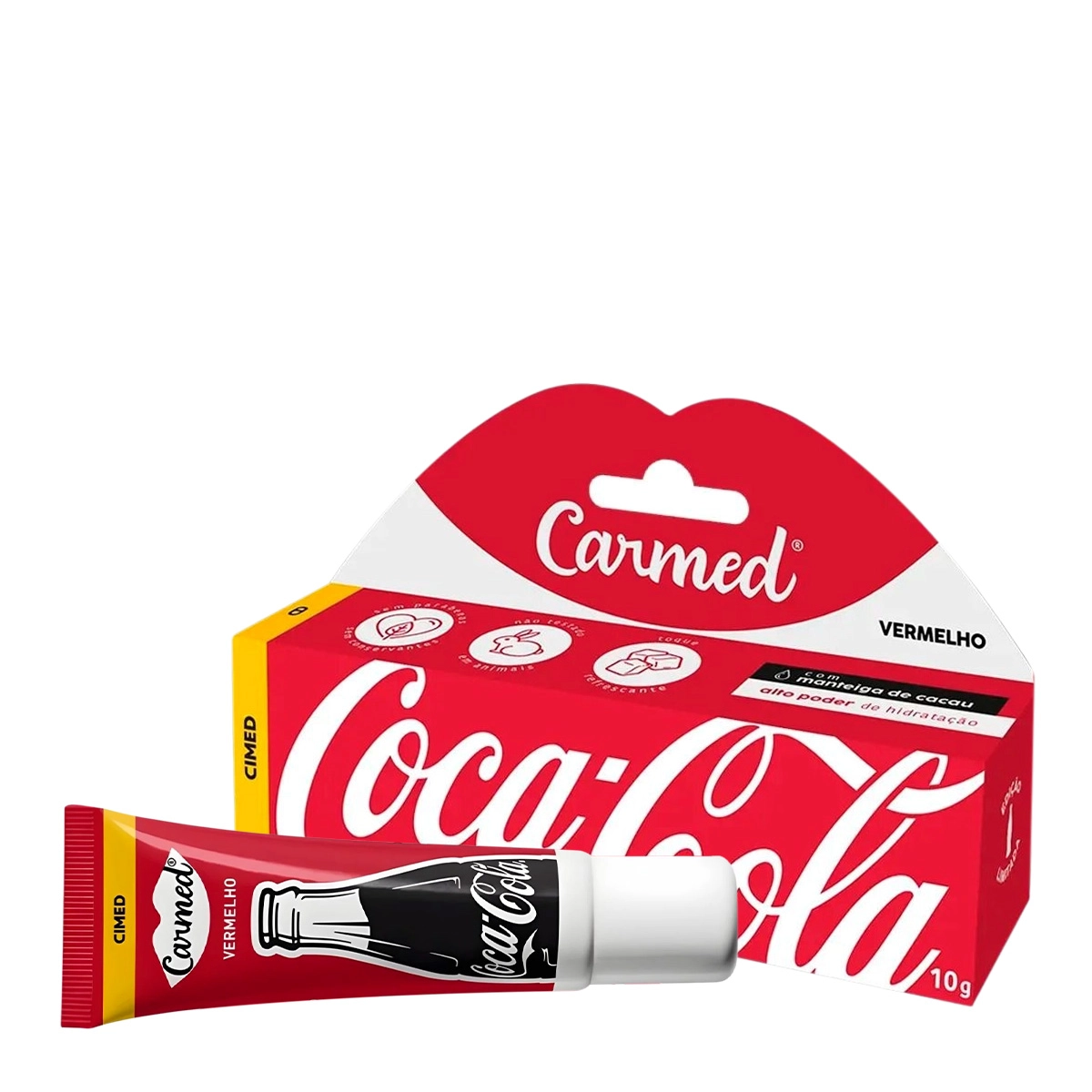 Carmed Coca-Cola Vermelho - Hidratante Labial 10g
