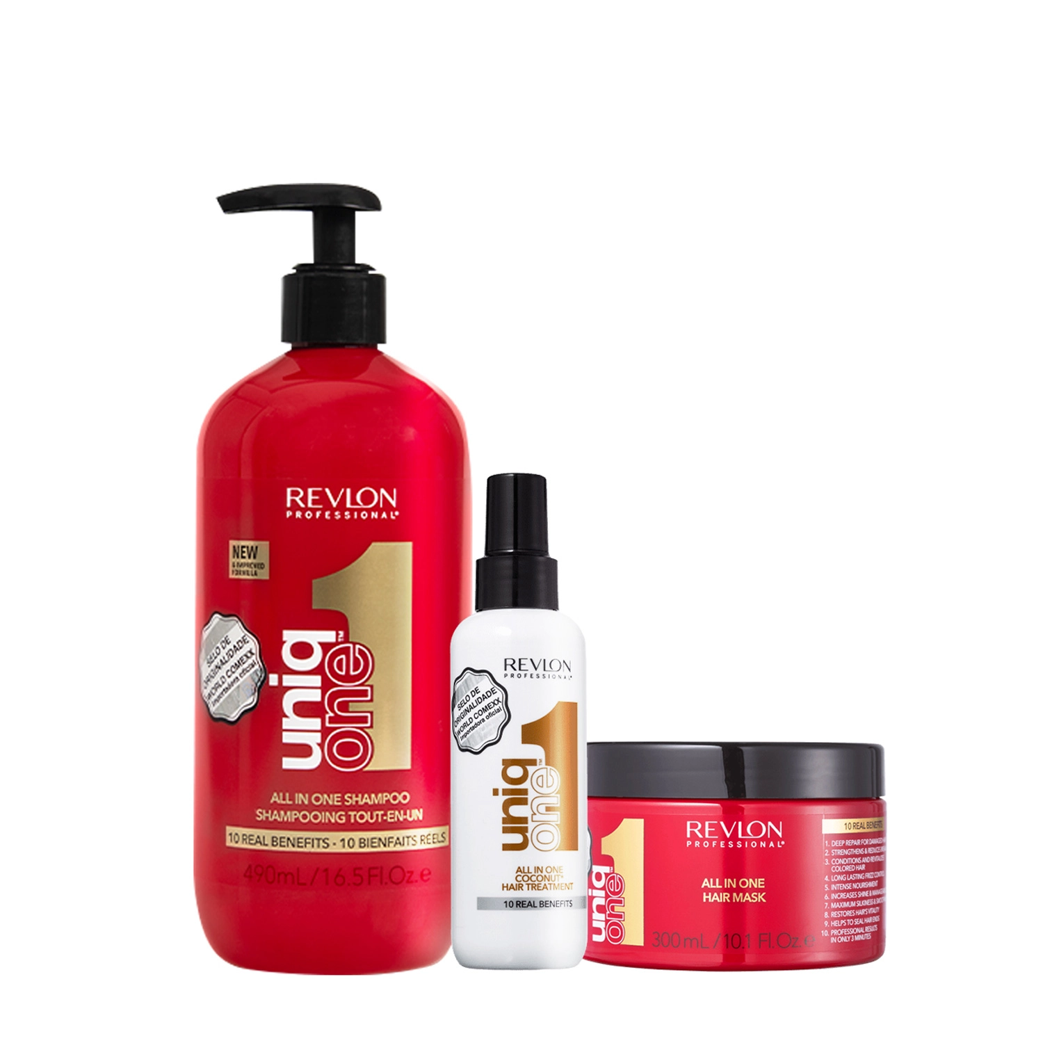Produto Kit_Revlon_Professional_Uniq_One_Shampoo_Supermask_e_Coconut_Evas_1
