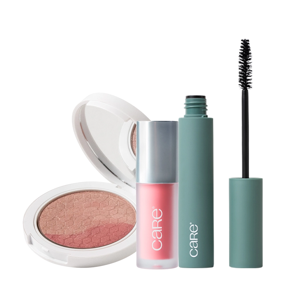 Produto Kit_Care_Natural_Beauty_Bronzer_Iluminador_Mascara_de_Cilios_Lip_Oil_Nude_Evas_1