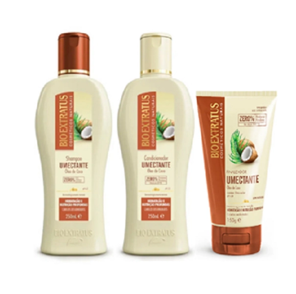 Bio Extratus Umectante Óleo De Coco (Shampoo+Condicionador 250g+Finalizador 150g)