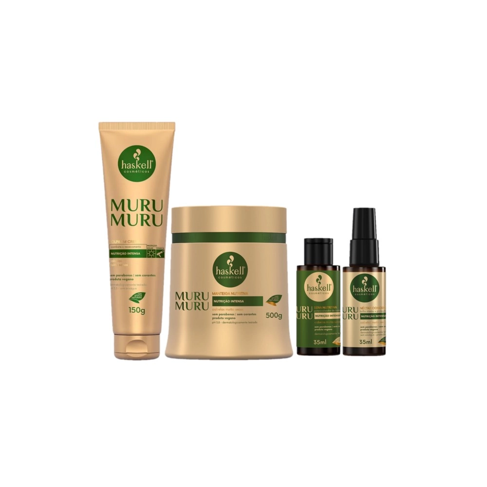 Produto Kit_Haskell_Murumuru_Mascara_Manteiga_Nutritiva_Leave_In_Nectar_Seiva_Evas_1