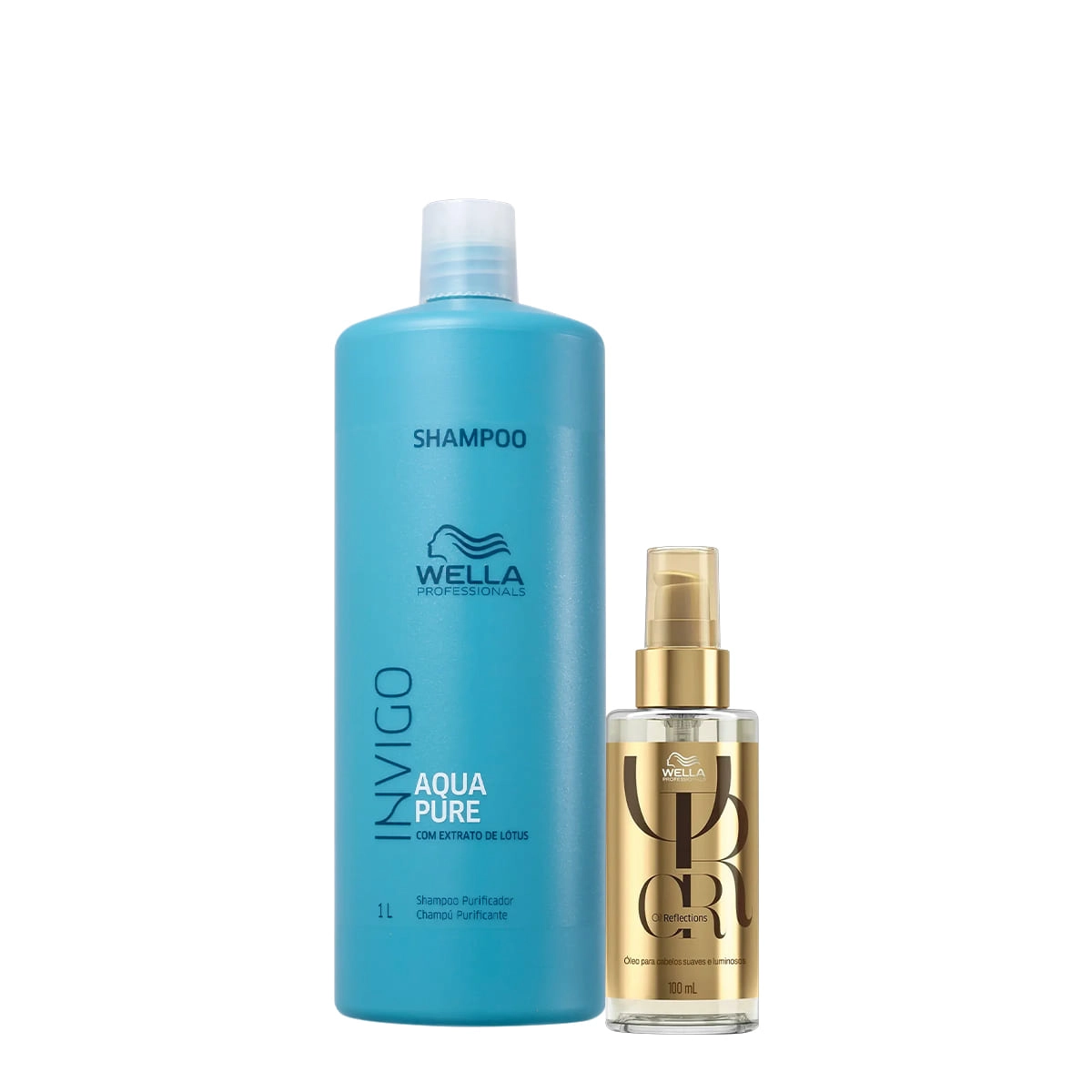 Kit Wella Professionals Invigo Aqua Pure Reflections Shampoo Oil (2 Produtos)