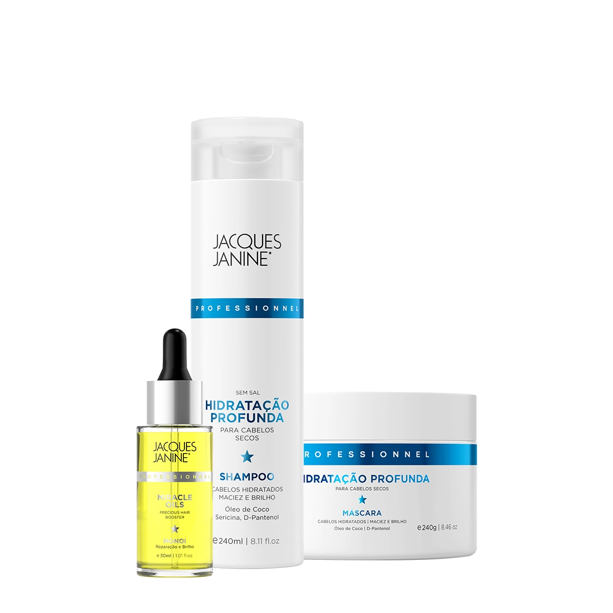 Produto Kit_Jacques_Janine_Hidratacao_Profunda_Shampoo_Mascara_e_Miracle_Oils_Monoi_Evas_1