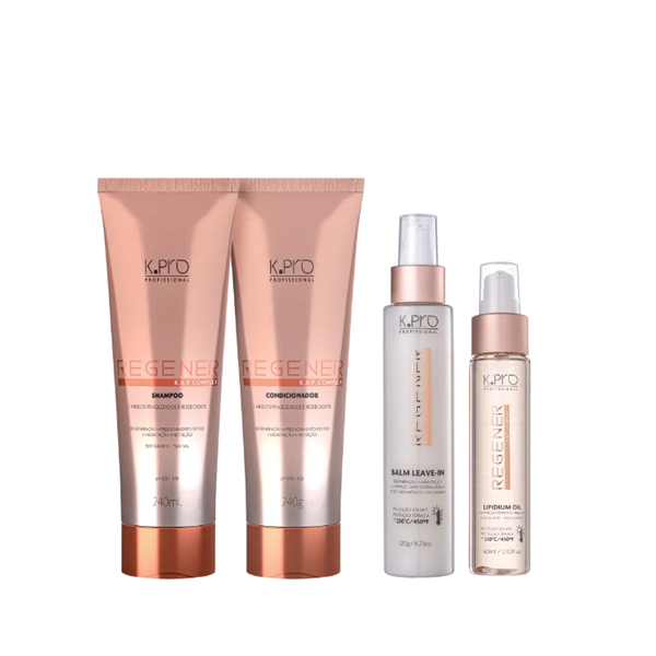 K Pro Regener Shampoo+Condicionador 240ml+Balm Leave-in 120g+Lipidium Oil 60ml