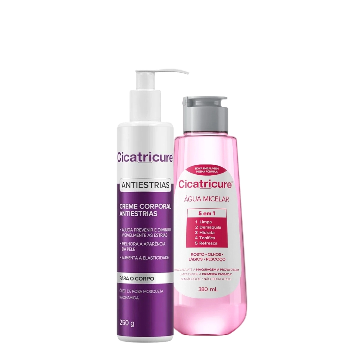 Kit Cicatricure Antiestrias E Água Micelar (2 Produtos)
