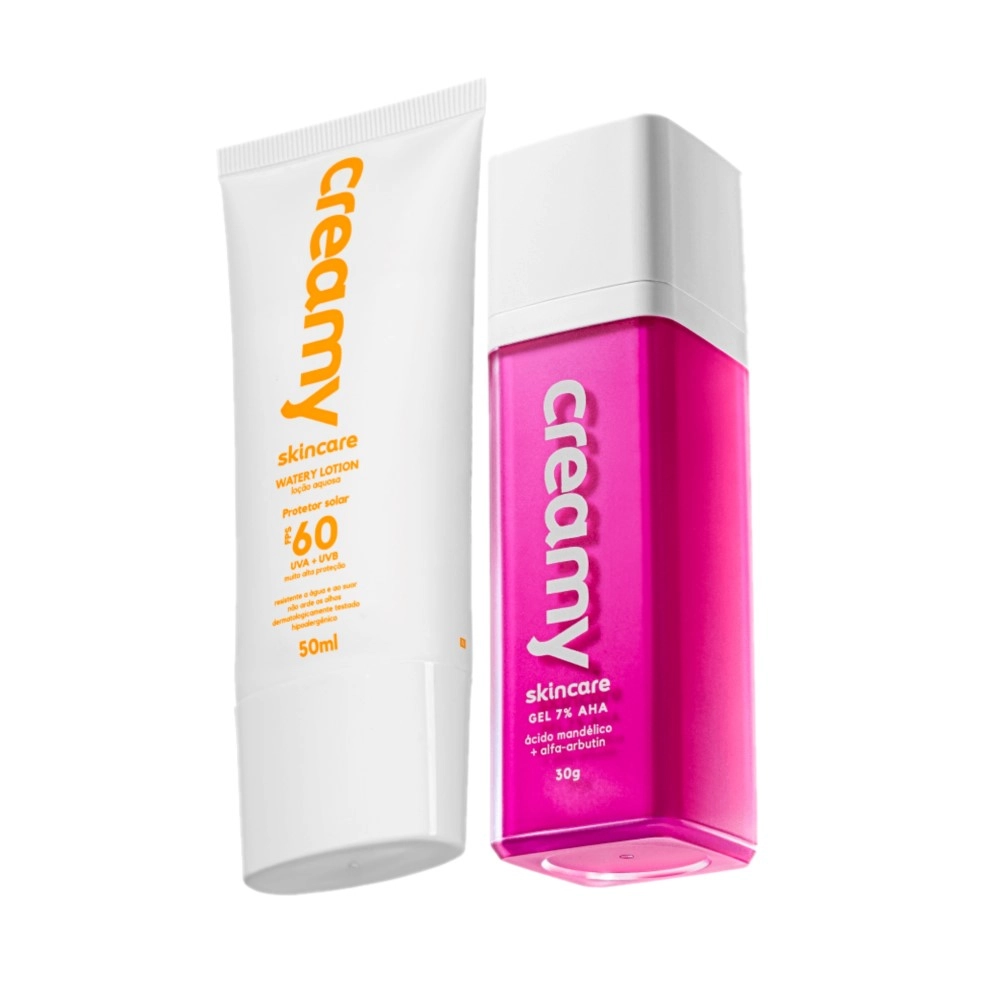 Kit Creamy Skincare Protetor Solar Facial FPS 60 Mandélico (2 Produtos)