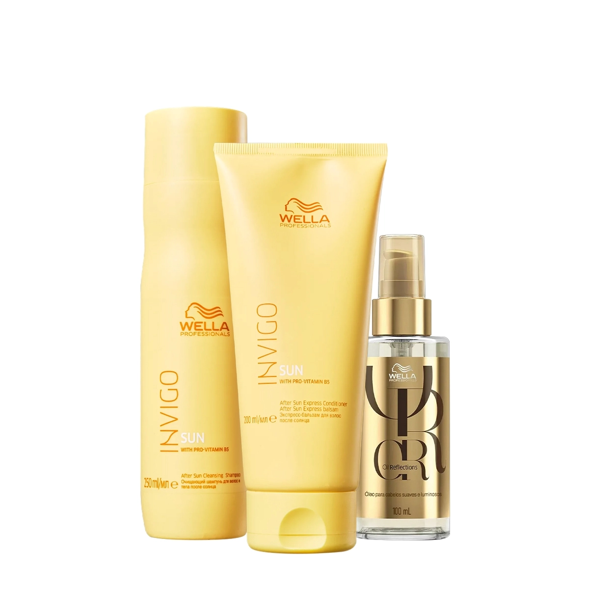 Kit Wella Professionals Invigo Sun Reflections Duo Oil 100 (3 Produtos)