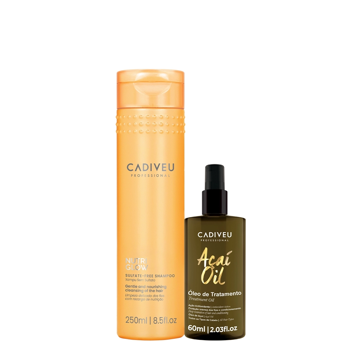 Kit Cadiveu Professional Nutri Glow Shampoo E Açaí Oil 60 (2 Produtos)
