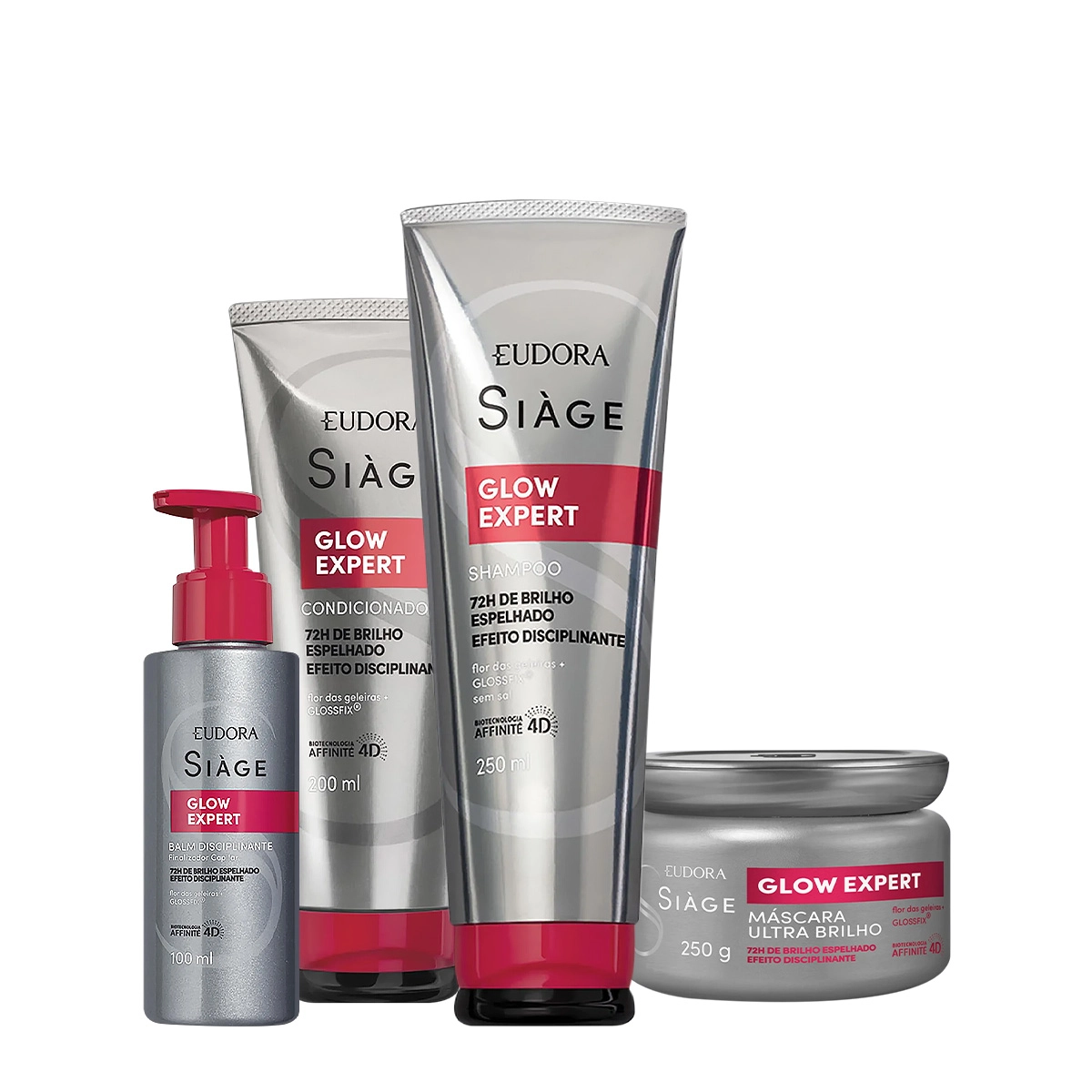 Produto Kit_Eudora_Siage_Glow_Expert_Shampoo_Condicionador_Mascara_Leavein_Balm_Evas_1