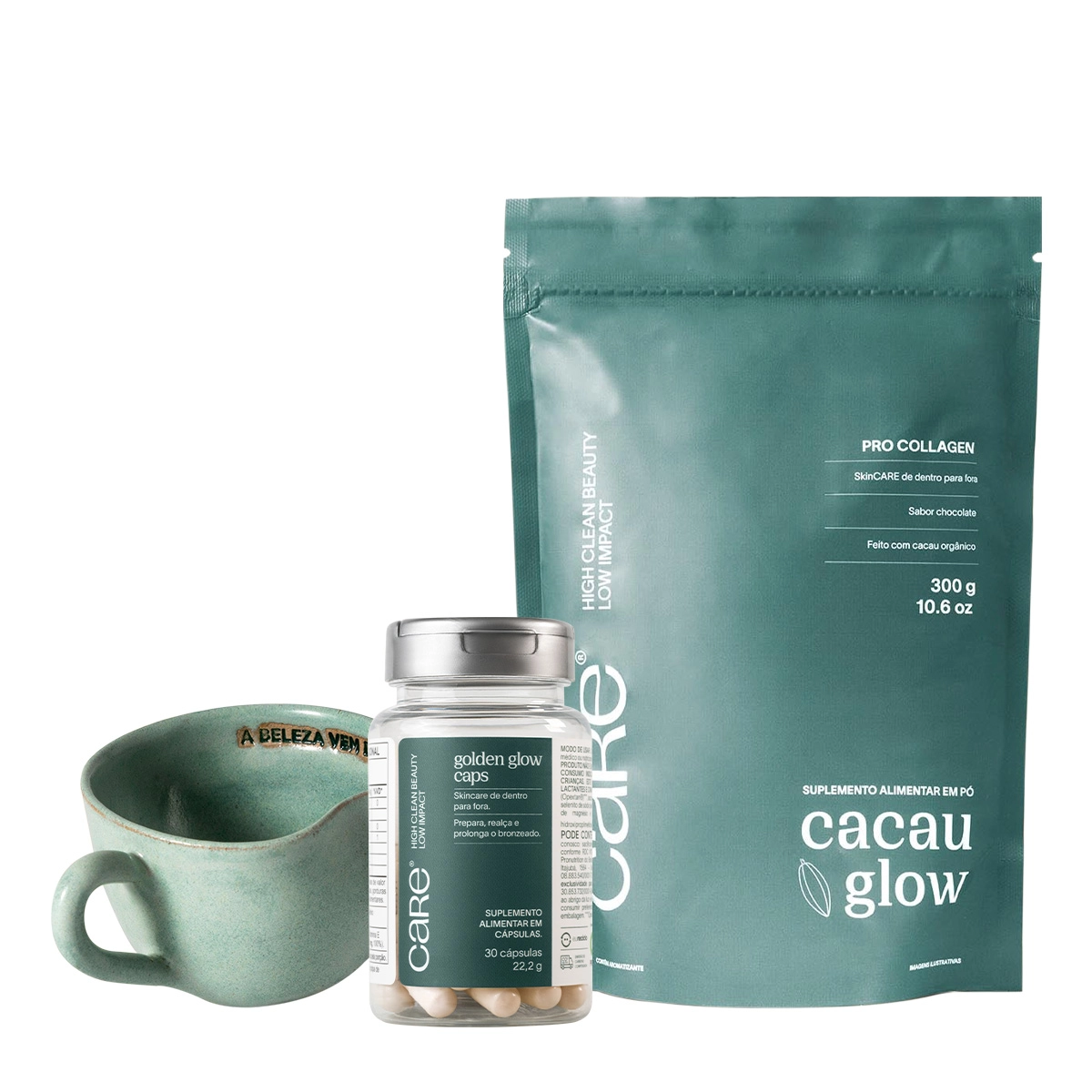 Produto Kit_Care_Natural_Beauty_Cacau_Glow_Golden_Glow_Caps_Xicara_Beleza_Vem_de_Dentro_Evas_1