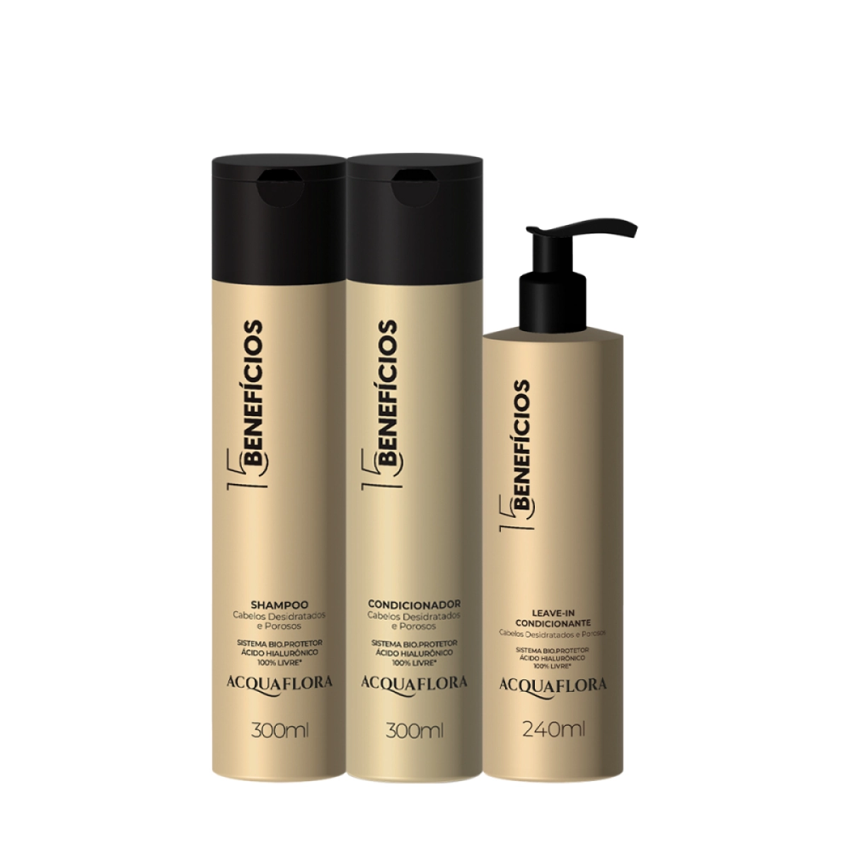Kit Acquaflora 15 Benefícios Duo Leave-in (3 Produtos)