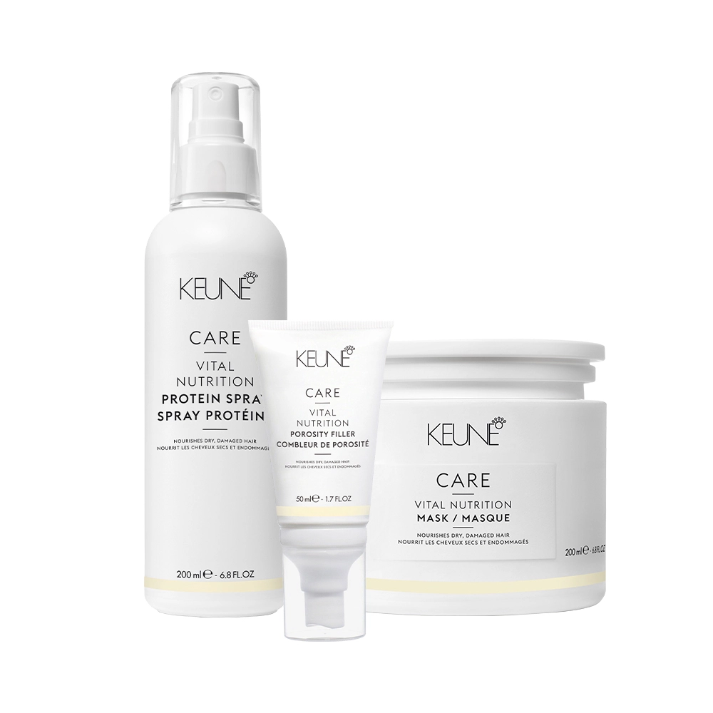 Kit Keune Care Vital Nutrition Mask Protein Porosity Filler (3 Produtos)