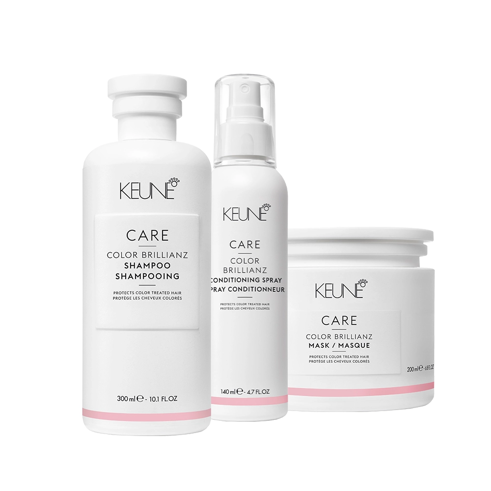 Kit Keune Color Brillianz - Shampoo Máscara E Leave-in (3 Produtos)