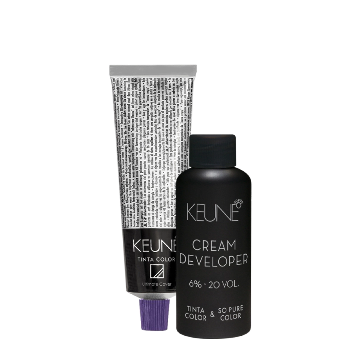Kit Keune Tinta Color Ultimate Cover Louro Médio 7.0 E Oxidante Cremoso Tinta Color So Pure Color 6% 20 Vol (2 Produtos)
