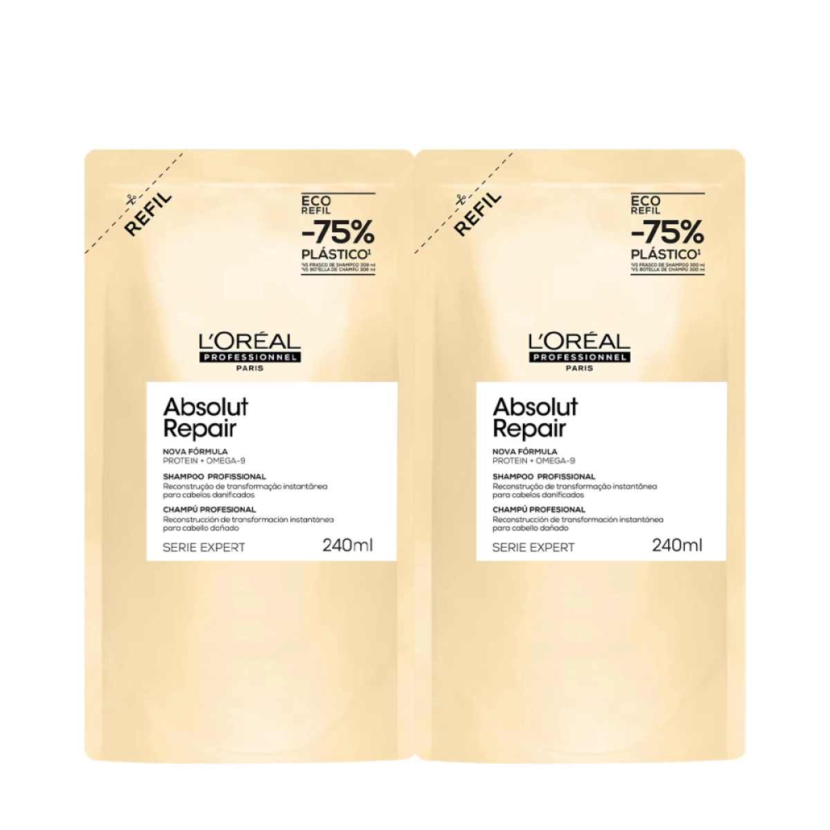 Kit L'Oréal Professionnel Absolut Repair Gold Refil Shampoo Extra (2 Unidades)