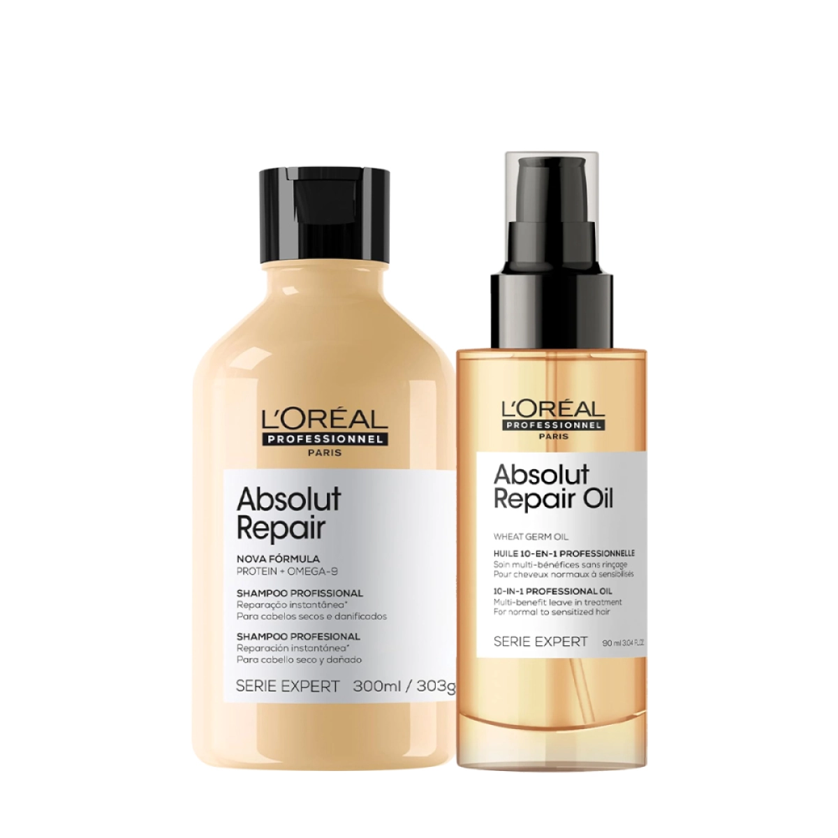 Kit L'Oréal Professionnel Absolut Repair Gold Shampoo Oil (2 Produtos)
