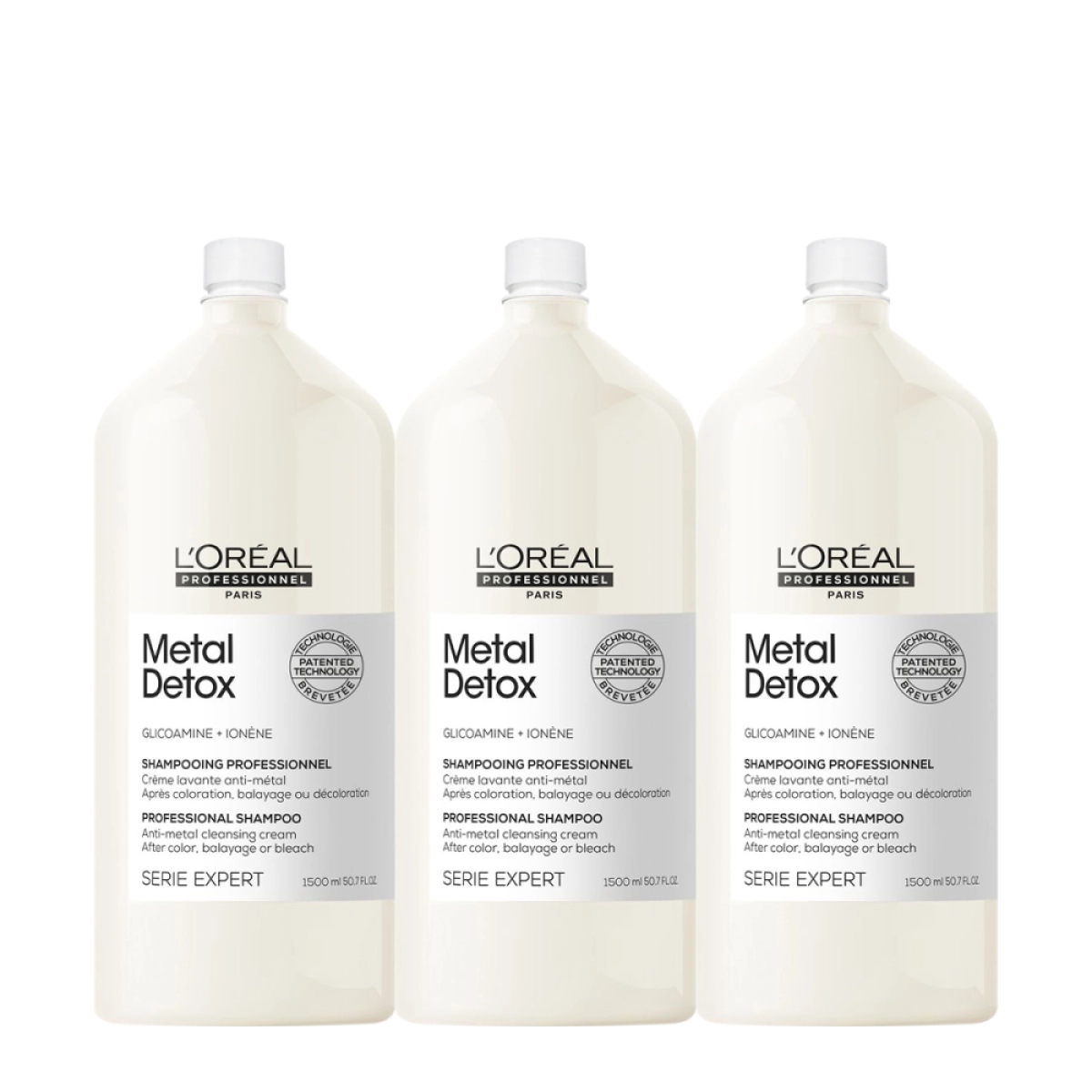 Kit L'Oréal Professionnel Metal Detox - Shampoo 1,5L (3 Unidades)