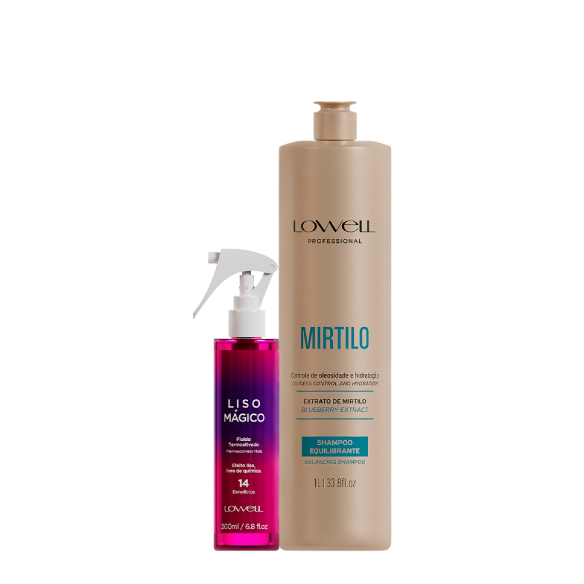 Kit Lowell Extrato De Mirtilo Salon Limpeza Termoativada (2 Produtos)