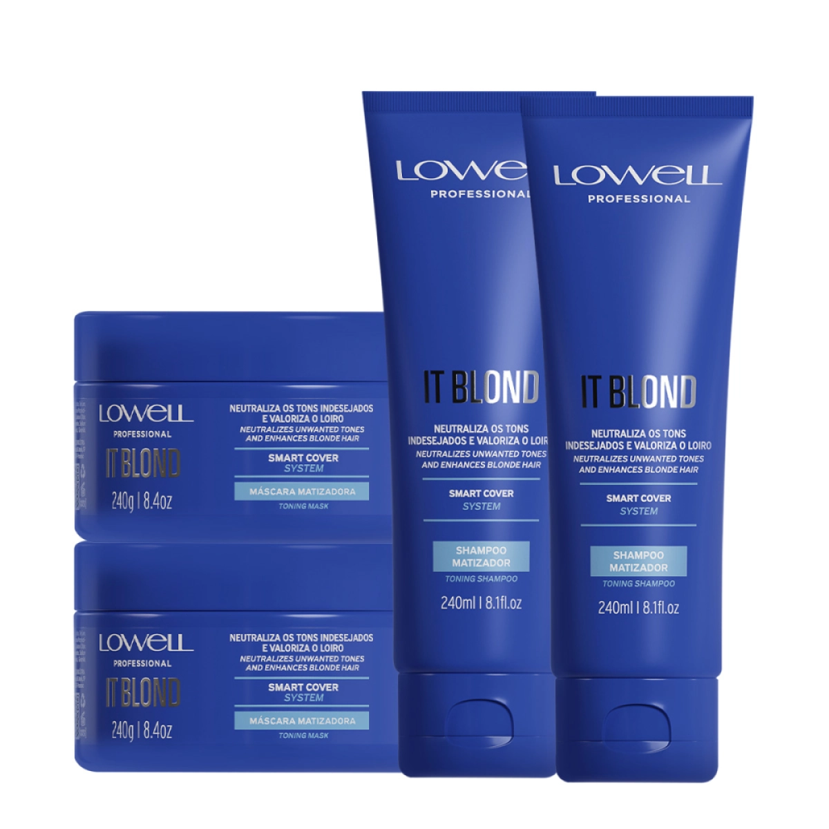 Kit Lowell It Blond Shampoo Máscara Extra (4 Produtos)