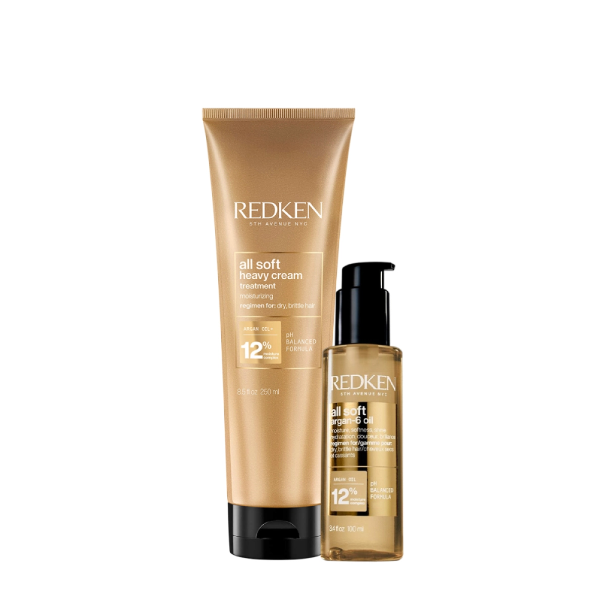Kit Redken All Soft Máscara E Óleo Capilar (2 Produtos)