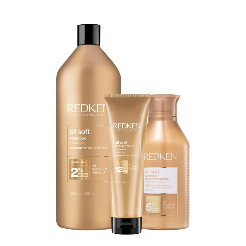 Kit Redken All Soft Shampoo Condicionador E Máscara (3 Produtos)
