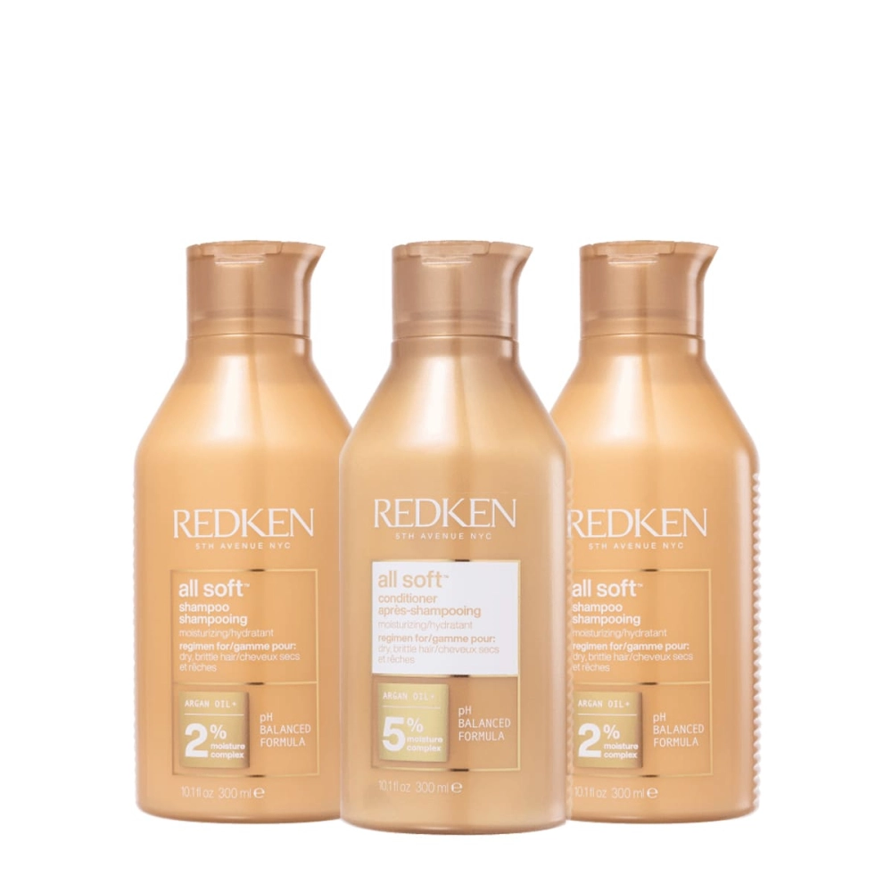 Kit Redken All Soft Shampoo Extra E Condicioandor (3 Produtos)