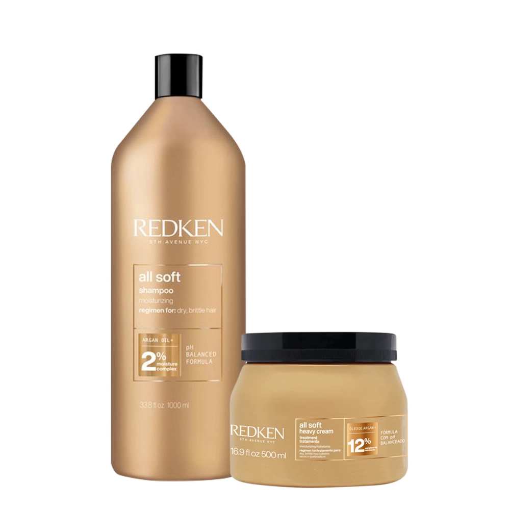 Kit Redken All Soft Shampoo Litro E Máscara G (2 Produtos)