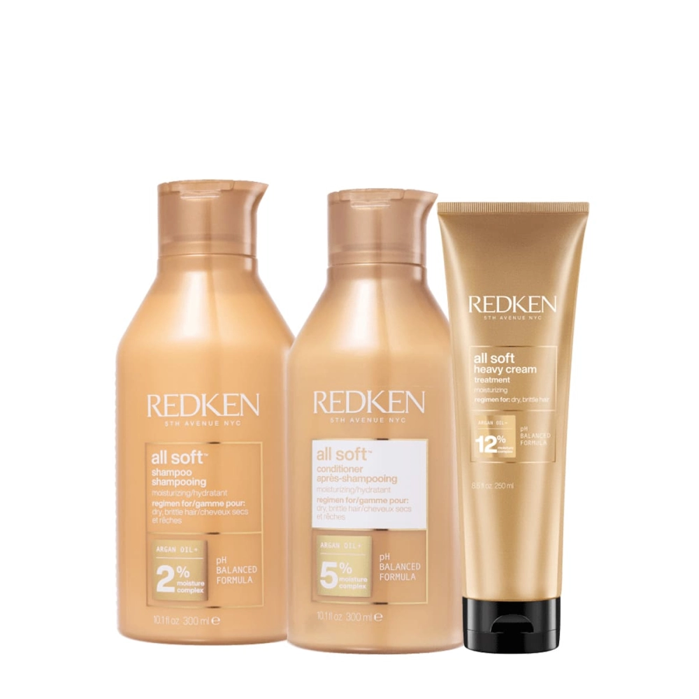 Kit Redken All Soft Shampoo P Condicionador E Máscara (3 Produtos)