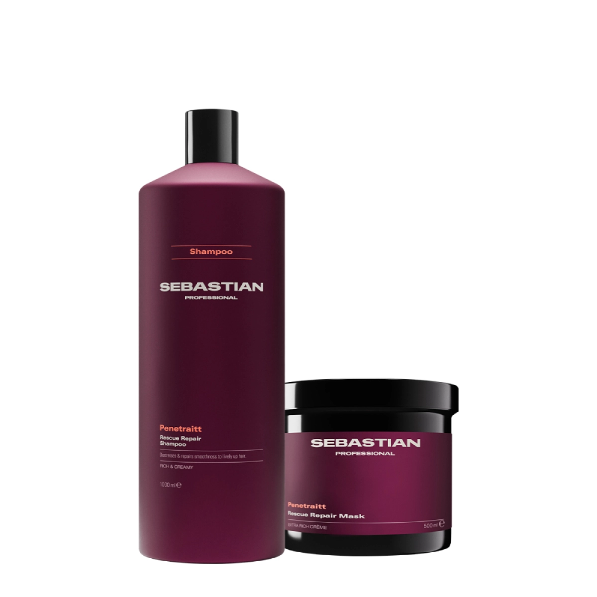 Kit Sebastian Professional Penetraitt Shampoo Máscara 500 (2 Produtos)