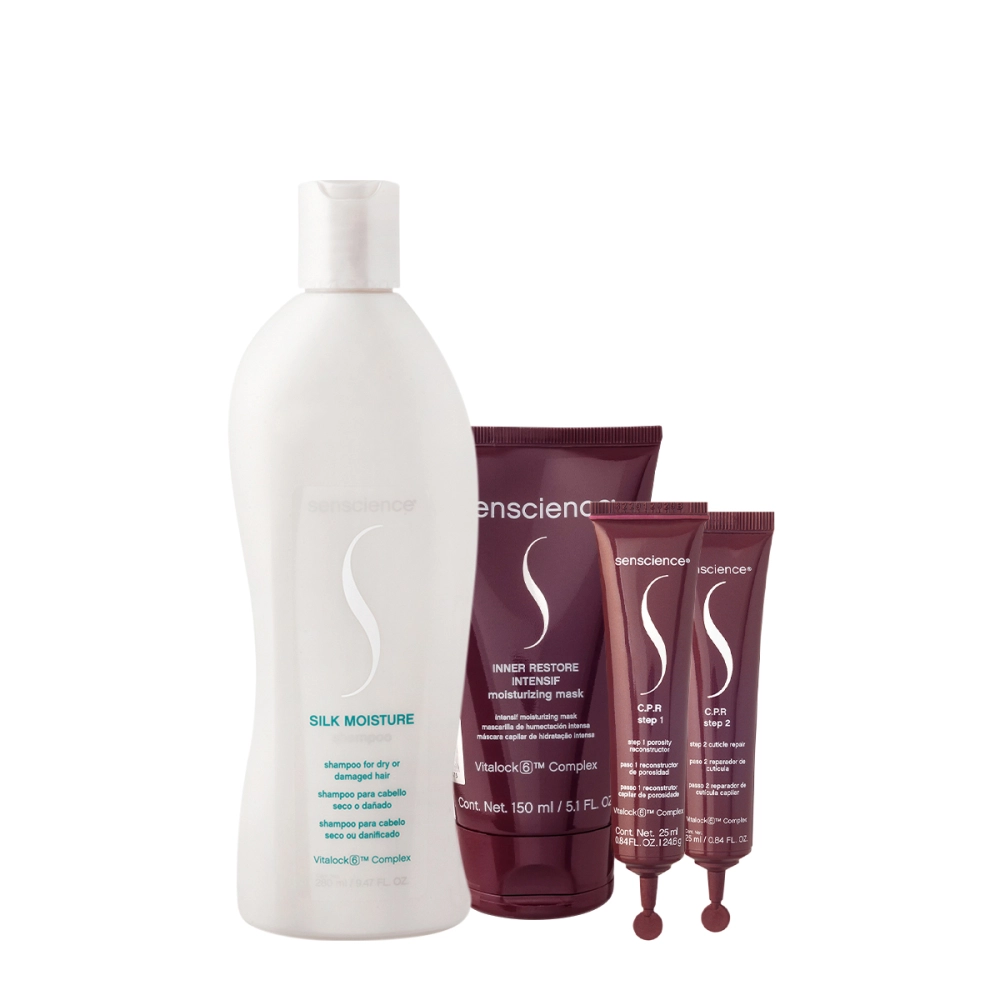Produto Kit_Senscience_Silk_Moisture_Intensif_CPR_Shampoo_Mascara_Ampola_Evas_1