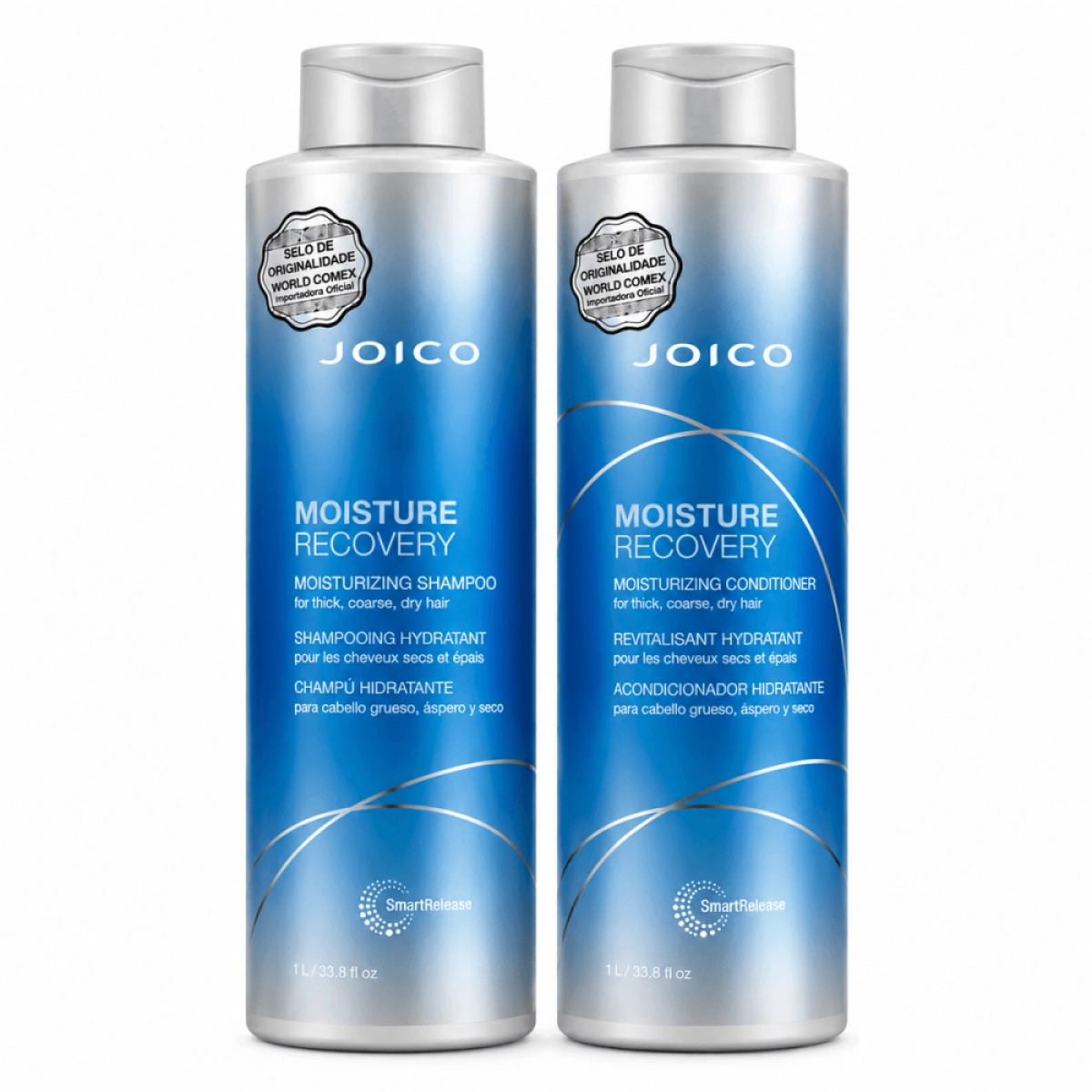 Kit Shampoo E Condicionador Joico Moisture Recovery Smart Release 1 Litro