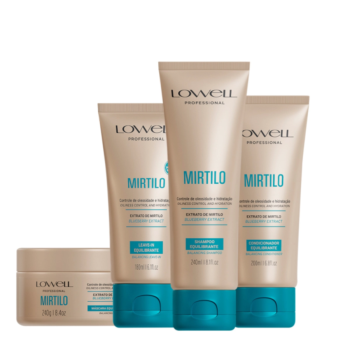 Lowell Extrato De Mirtilo Duo Home Care Mascara 240g E Leave In 180ml