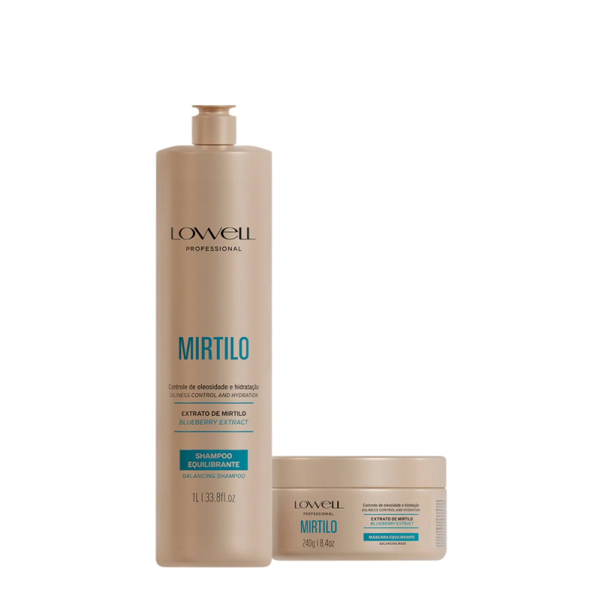 Lowell Extrato De Mirtilo Shampoo 1L E Mascara 240g