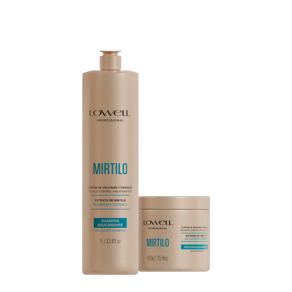 Lowell Extrato De Mirtilo Shampoo 1L E Mascara 450g