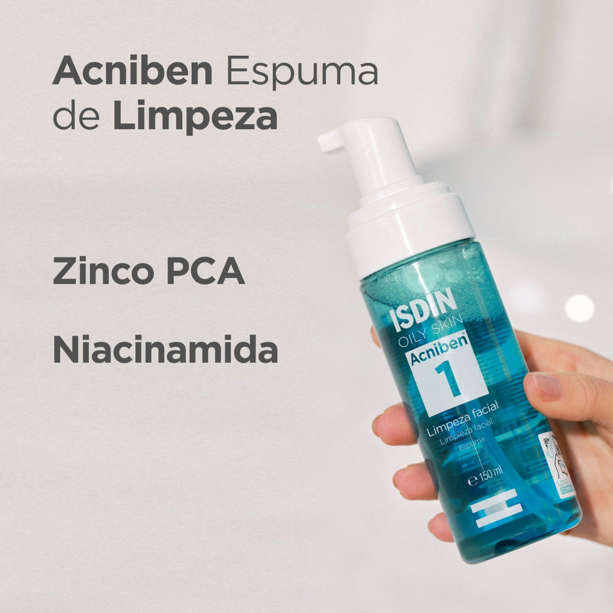 Produto: Espuma de Limpeza Facial Antioleosidade Isdin Acniben 150ml