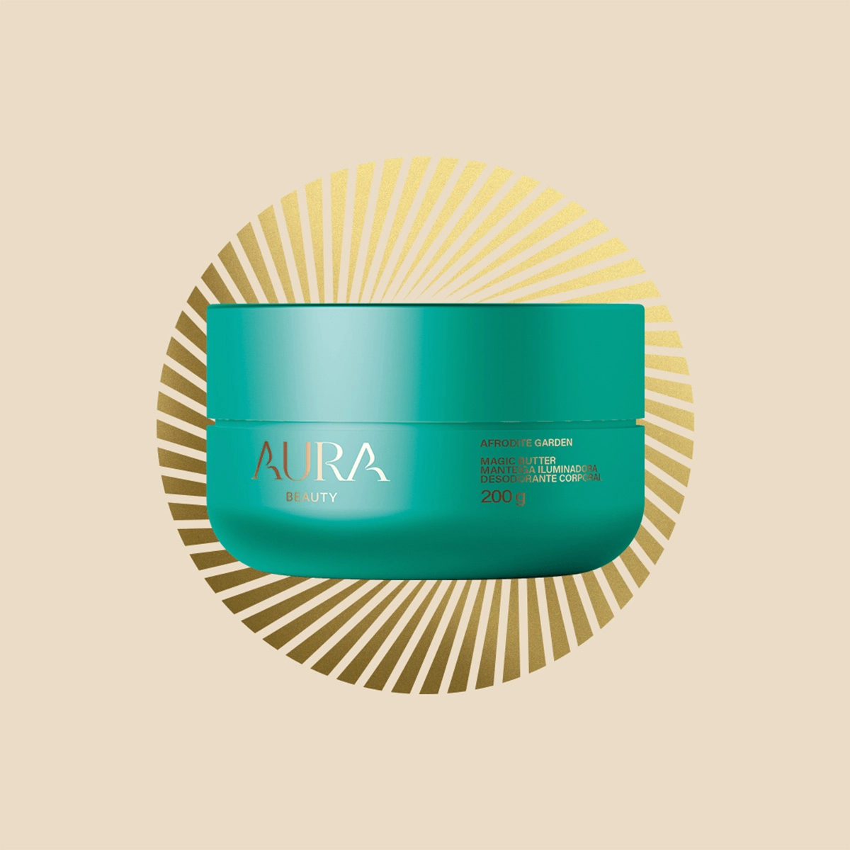 Produto: Manteiga Iluminadora Corporal Afrodite Garden Aura Beauty Magic Butter 200g