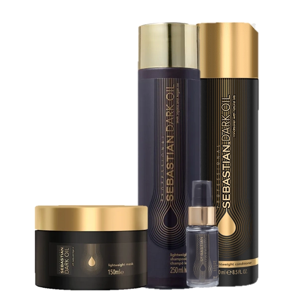 Kit Sebastian Professional KitDark Oil Duo 250ml Mascara 150ml e Oleo Capilar 30ml Produto: Kit Sebastian Professional KitDark Oil Duo 250ml Mascara 150ml e Oleo Capilar 30ml