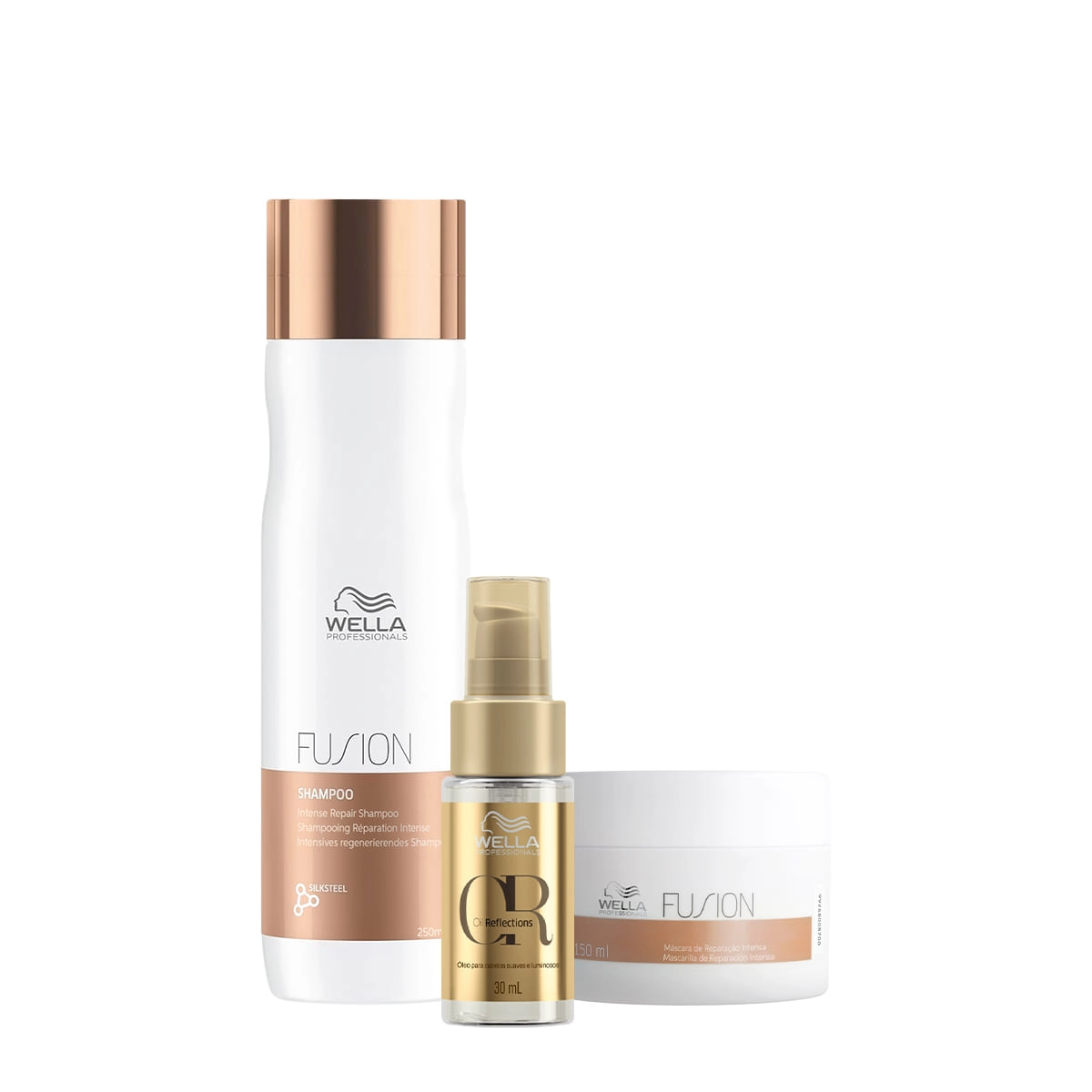 Produto: Wella Professionals Kit Fusion e Oil Reflections Trio (3 Produtos)