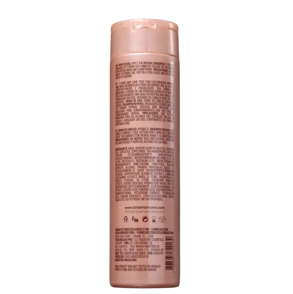 Produto: Shampoo Reconstrutor Revival Braé 250ml