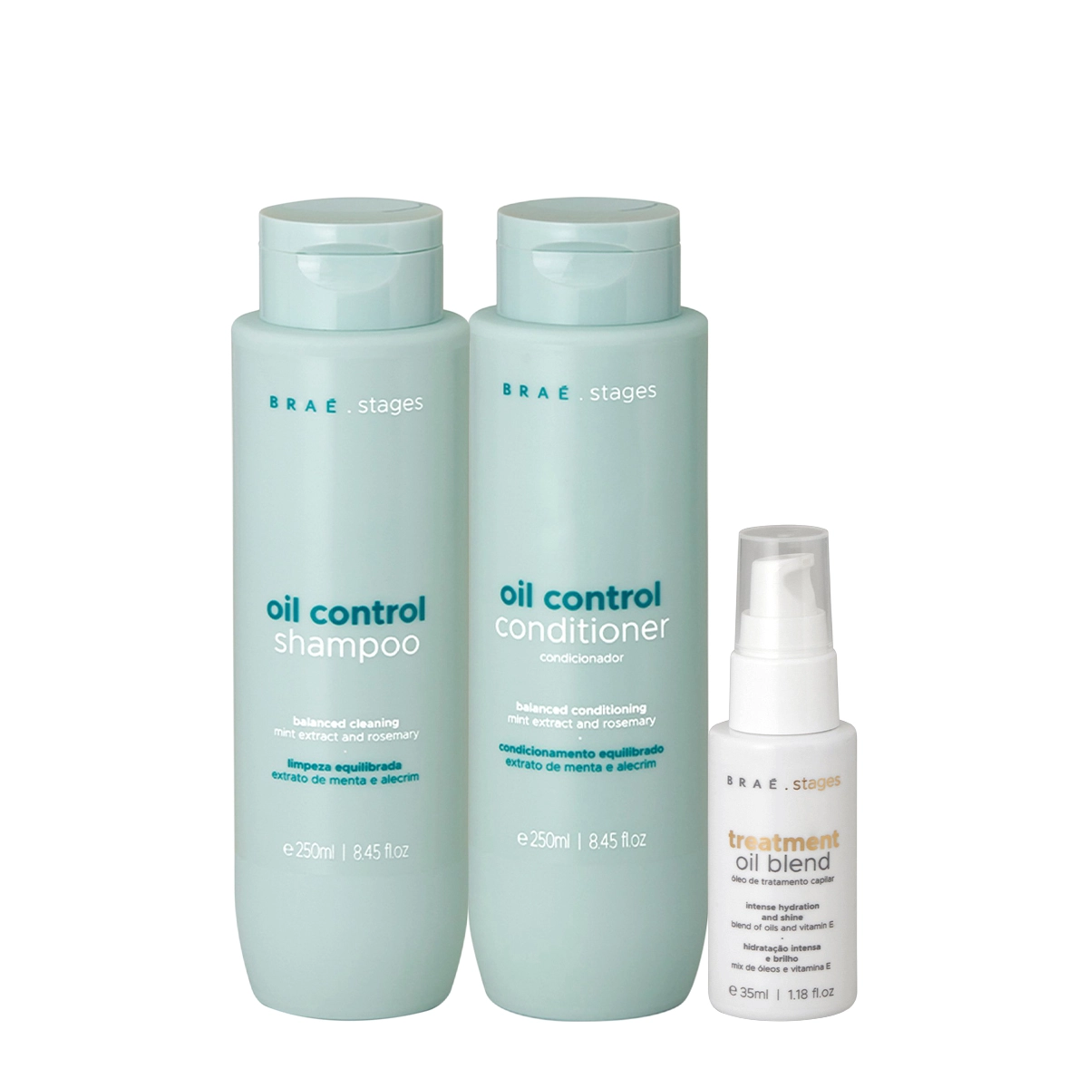 Kit Braé Stages Oil Control Duo Oil (3 produtos) Produto: Kit Braé Stages Oil Control Duo Oil (3 produtos)