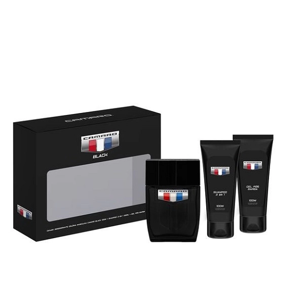Produto: Camaro Black Kit Shampoo Gel Pos Barba e Desodorante 100ml