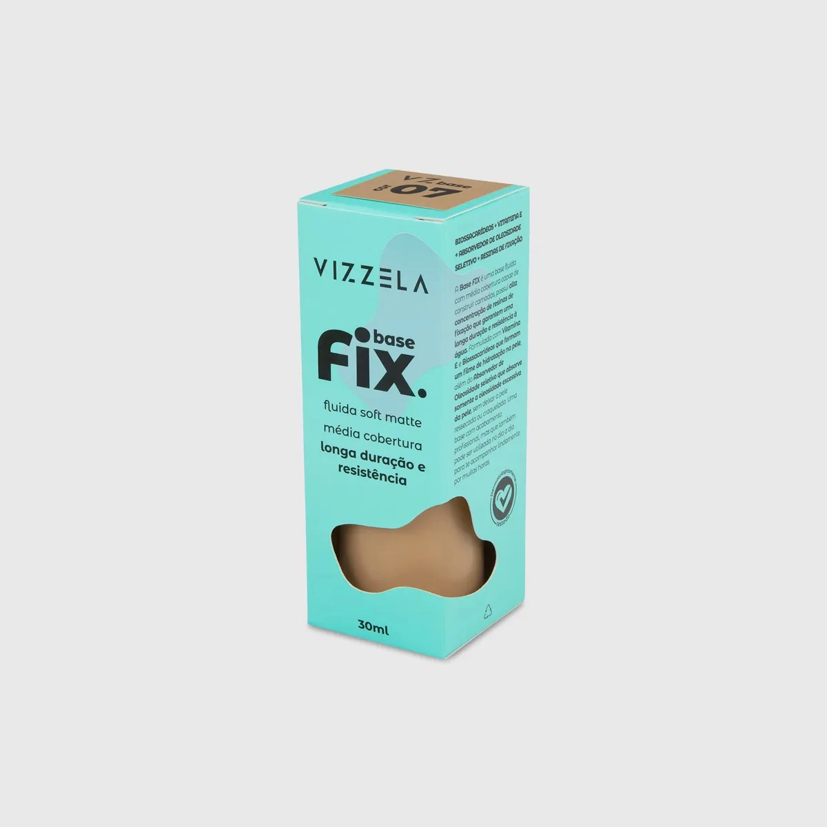 Produto: Base Líquida Fix Cor 7 Vizzela 30ml
