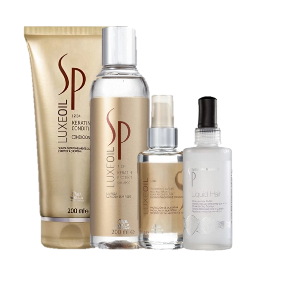 Produto: SP System Professional Luxe Oil Keratin Restore Duo 200ml Oleo Capilar 100ml e Liquid Hair 100ml