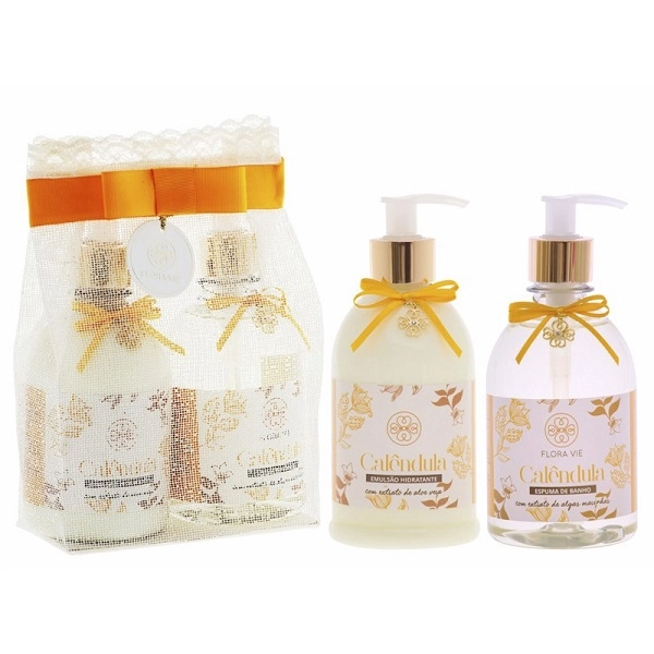 Produto: Flora Vie Calendula Espuma de Banho e Emulsão Hidratante 380ml